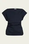 A.l.c Nara Off Shoulder Top In Evening Blue In Blue