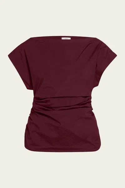 A.l.c Nara Off Shoulder Top In Plum In Purple
