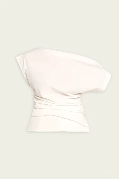 A.L.C NARA OFF SHOULDER TOP IN WHITE