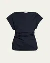 A.l.c Nara Off Shoulder Top In Evening Blue In Blue