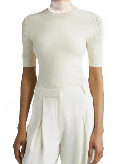 A.L.C NASH POINTELLE TOP IN BUTTERCREAM