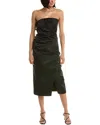 A.l.c Nata Strapless Draped Midi Dress