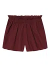 A.l.c Nate Elastic-waist Shorts In Burgundy