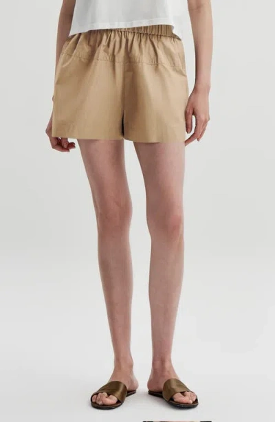 A.l.c . Nate Paperbag Waist Cotton Shorts In Neutral