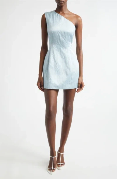 A.l.c . Naya Metallic One-shoulder Minidress In Blue