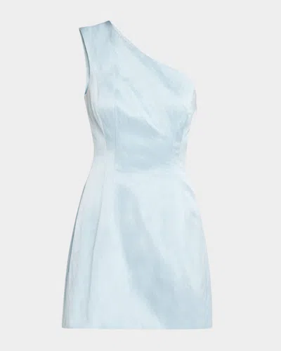 A.l.c Naya One-shoulder Mini Dress In Blue