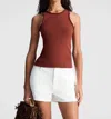 A.l.c Nelly Beaded Knit Tank Top In Deep Sequoia In Multi