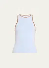 A.l.c Nelly Racerback Tank Top In Soft Blue