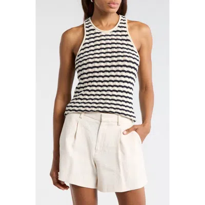 A.l.c . Nelly Stripe Pointelle Stitch Tank