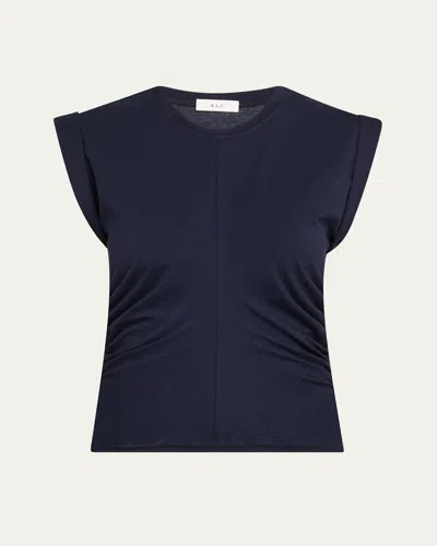 A.L.C NIA RUCHED CAP-SLEEVE TEE