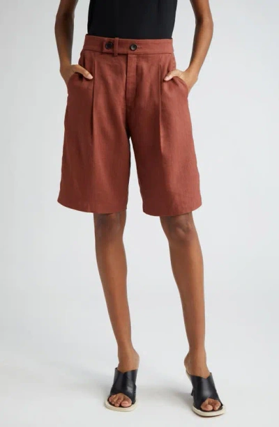 A.L.C NICO LINEN BLEND WALKING SHORTS