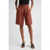 A.l.c Nico Tailored Linen-blend Shorts In Sequoia