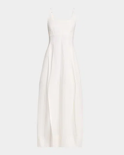 A.l.c Nina Sleeveless Open-back Cotton Midi Dress In White