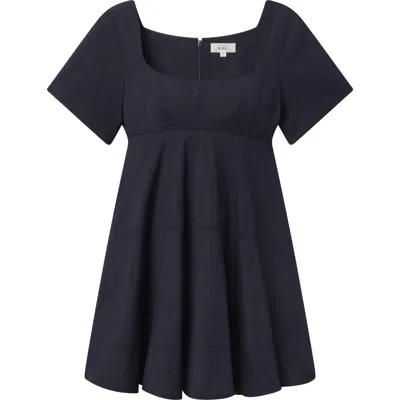A.l.c . Noa Cotton Blend Minidress In Night Blue