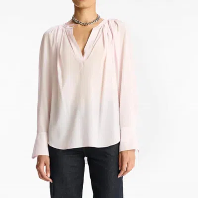 A.l.c Nomad Silk Top In Calcite In Beige