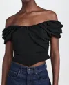 A.l.c Nora Crop Top In Black In Black