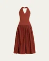 A.l.c Nora Drop-waist Halter Dress