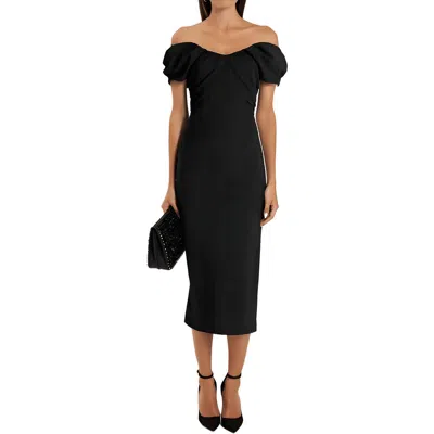 A.l.c Nora Womens Off-the-shoulder Special Occasion Midi Dress In Black