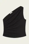 A.l.c Nova One Shoulder Tank In Black