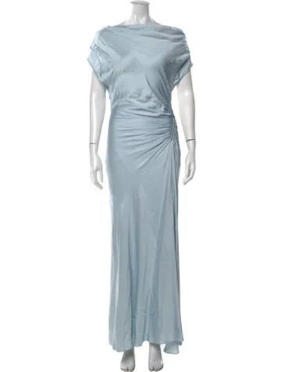 Pre-owned A.l.c Off-the-shoulder Long Dress In Blue