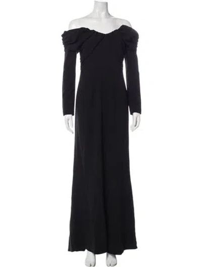 Pre-owned A.l.c Off-the-shoulder Long Dress In Gray