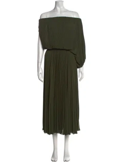 Pre-owned A.l.c Off-the-shoulder Long Dress W/ Tags In Green