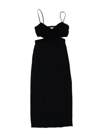 Pre-owned A.l.c Off-the-shoulder Midi Length Dress In Black
