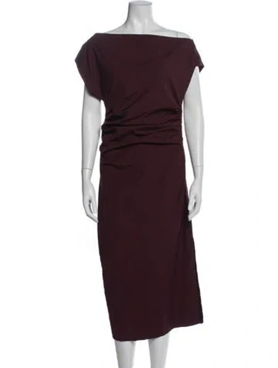 Pre-owned A.l.c Off-the-shoulder Midi Length Dress In Purple