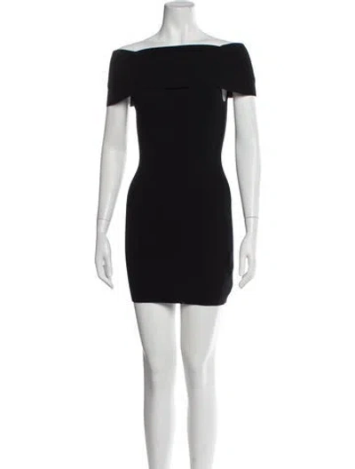 Pre-owned A.l.c Off-the-shoulder Mini Dress In Black