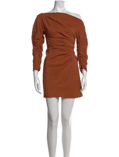 Pre-owned A.l.c Off-the-shoulder Mini Dress In Orange