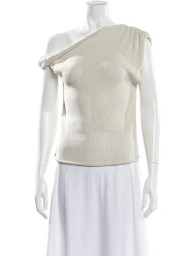 Pre-owned A.l.c Off-the-shoulder Sleeveless Top In Neutral