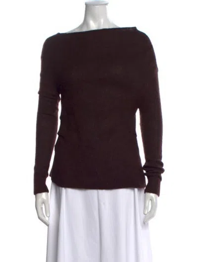 Pre-owned A.l.c Off-the-shoulder Sweater In Brown