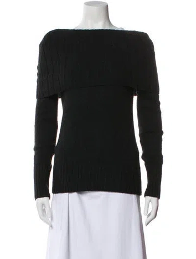 Pre-owned A.l.c Off-the-shoulder Sweater In Green