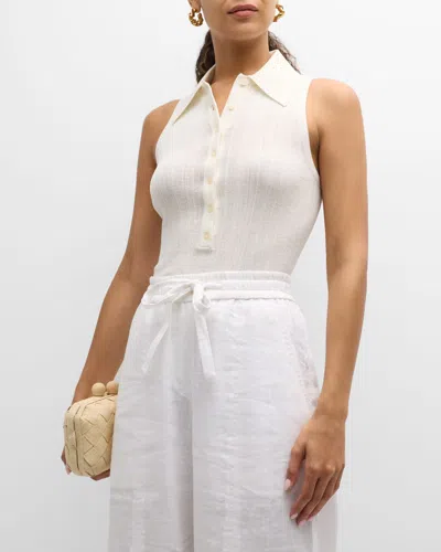 A.l.c Oliver Sleeveless Knit Top In Bright Whi
