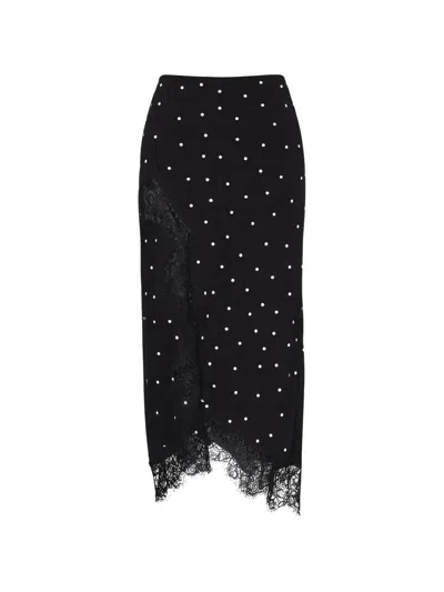A.l.c Olivia Polka-dot Lace Skirt In Black