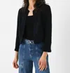 A.l.c Ollie Cropped Tweed Jacket In Maritime Navy In Multi