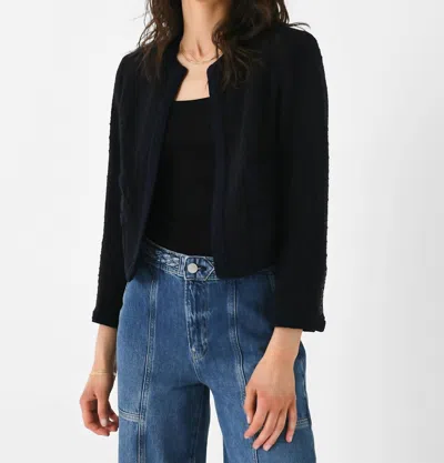A.l.c Ollie Cropped Tweed Jacket In Maritime Navy In Multi