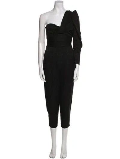 Pre-owned A.l.c One-shoulder Jumpsuit In Black