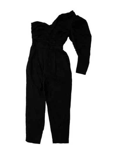 Pre-owned A.l.c One-shoulder Jumpsuit In Black