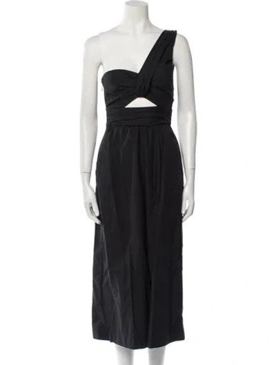 Pre-owned A.l.c One-shoulder Jumpsuit In Black