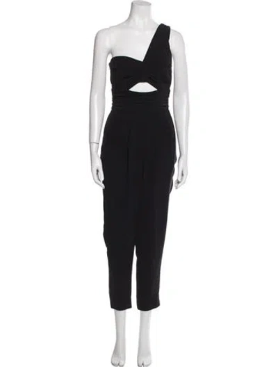 Pre-owned A.l.c One-shoulder Jumpsuit In Black