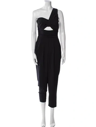 Pre-owned A.l.c One-shoulder Jumpsuit In Black
