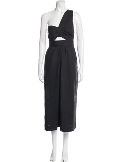 Pre-owned A.l.c One-shoulder Jumpsuit In Black