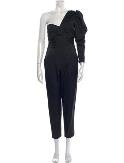 Pre-owned A.l.c One-shoulder Jumpsuit In Black