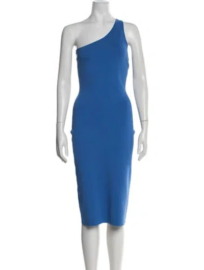 Pre-owned A.l.c One-shoulder Knee-length Dress In Blue