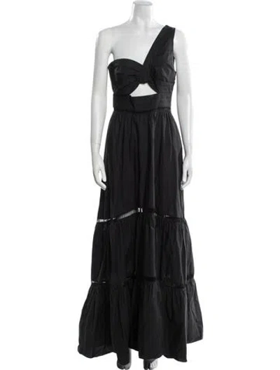 Pre-owned A.l.c One-shoulder Long Dress In Black