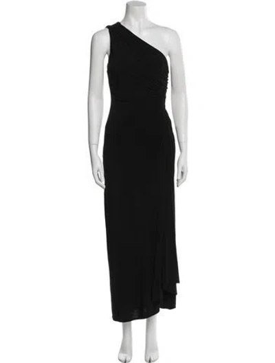 Pre-owned A.l.c One-shoulder Long Dress In Black