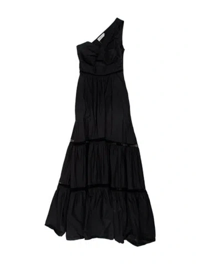Pre-owned A.l.c One-shoulder Long Dress In Black
