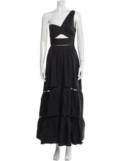 Pre-owned A.l.c One-shoulder Long Dress In Black