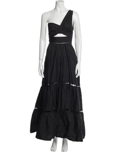 Pre-owned A.l.c One-shoulder Long Dress In Black